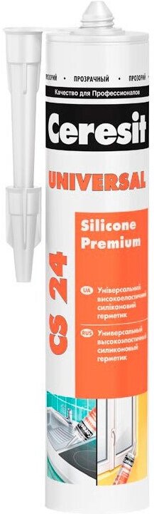 

Клей-герметик Ceresit силиконовый Universal CS 24 280мл прозрачный