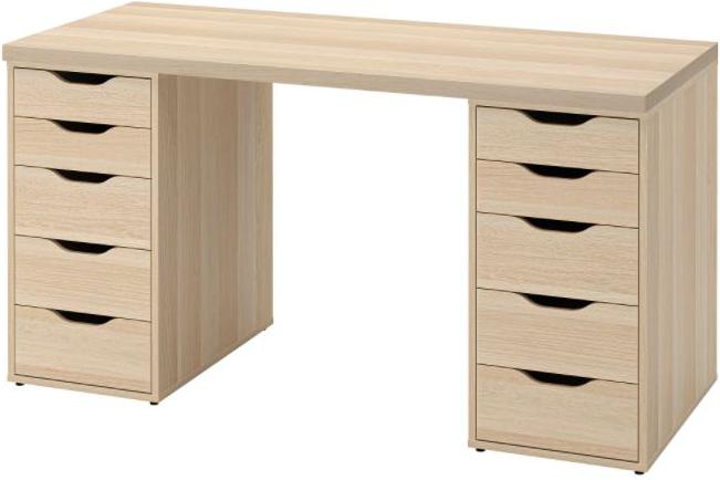 

Стол письменный Ikea Лагкаптен / Алекс беленый дуб [394.320.41], Лагкаптен / Алекс