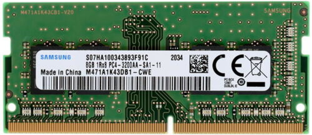 

Оперативная память Samsung DDR4 8GB UNB SODIMM 3200 [M471A1K43DB1-CWE], ОЗУ Samsung M471A1K43DB1-CWE (8Gb PC4-25600 DDR4-3200 Samsung M471A1K43DB1-CWE)