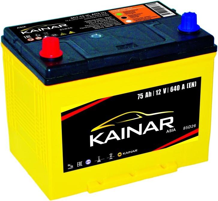 

Автомобильный аккумулятор Kainar Asia 75 JR+ [070 20 38 02 0031 10 11 0], Asia 75 JR+