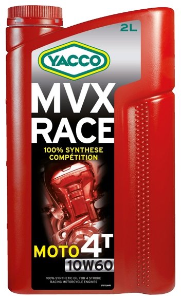 

Моторное масло Yacco MVX Race 4T 10W60 2л, MVX Race 4T 10W60 2л