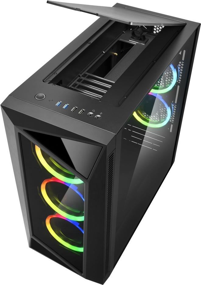 

Корпус для компьютера Sharkoon REV200 RGB черный, REV200 RGB