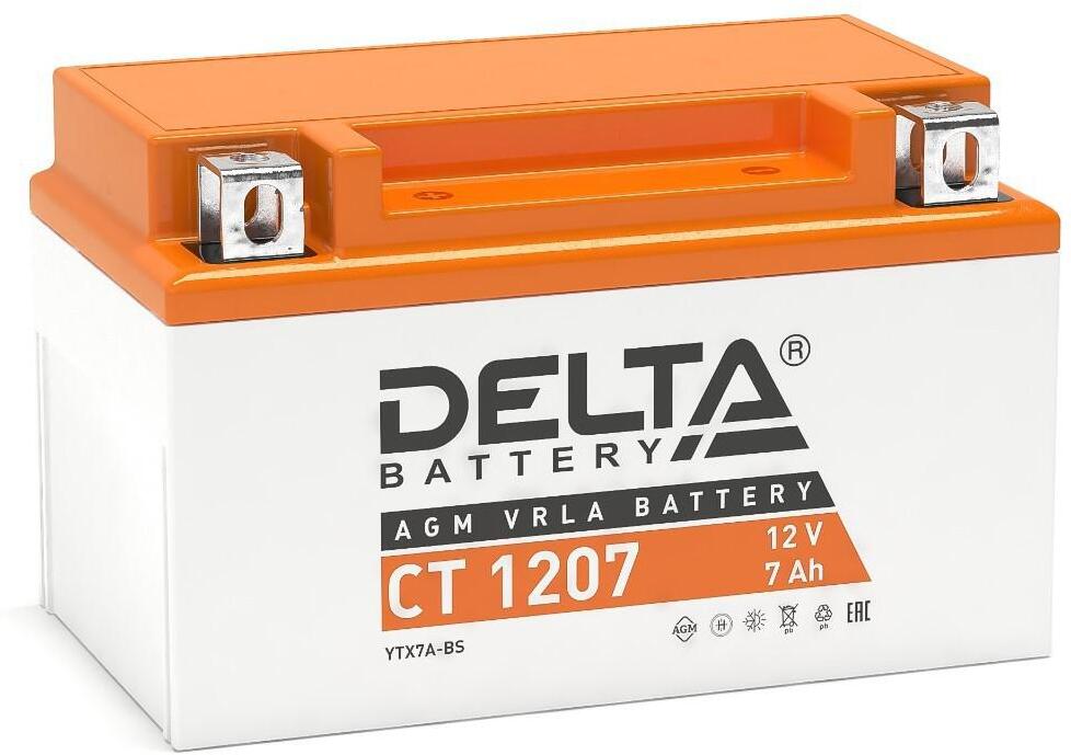 

Мотоциклетный аккумулятор Delta СT 1207 12V-7Ah [CT 1207], Аккумулятор Delta СT 1207 12V-7Ah CT 1207