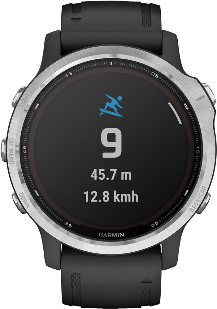 

Умные часы Garmin Fenix 6 Solar серебристый/черный [010-02409-00], Fenix 6 Solar