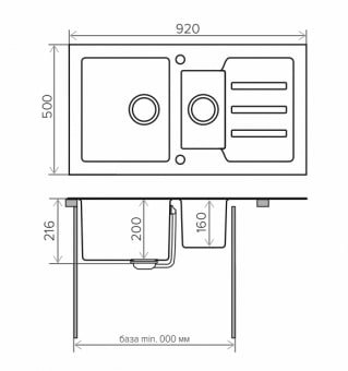 

Кухонная мойка Tolero Glass TG-920K черный, Glass TG-920K