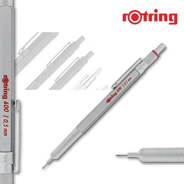 

Механический карандаш Rotring 600 0.5 мм серебристый [1904445], Механический карандаш Rotring 600 0.5 мм 1904445 серебристый