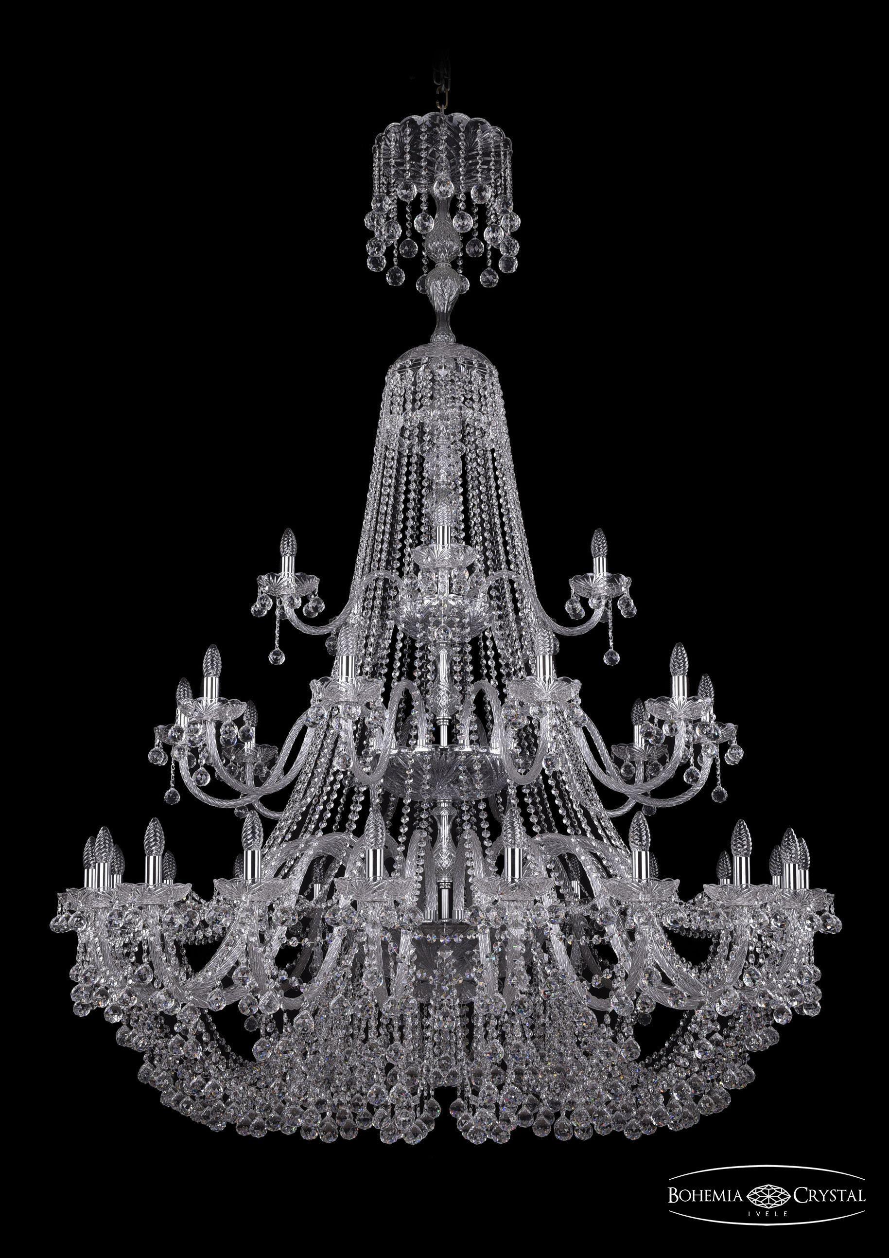 

Подвесная люстра Bohemia Ivele Crystal 1409/20+10+5/530/XL-203/3d/Ni