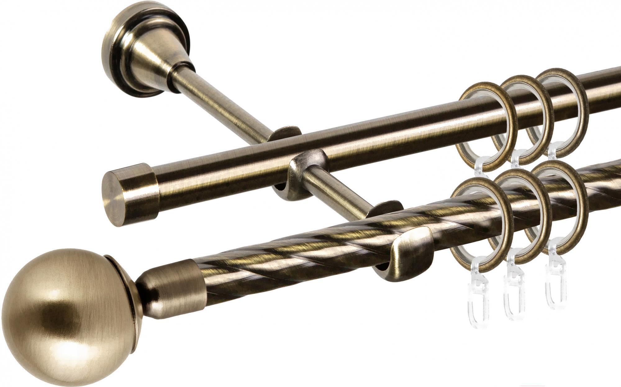 

Карниз АС ФОРОС Grace D16K/16Г + наконечники Шар простой 2.4м антик