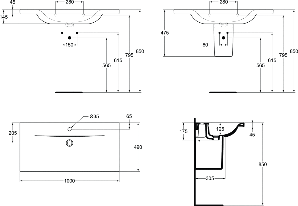 

Умывальник Ideal Standard Connect [E812601], Connect