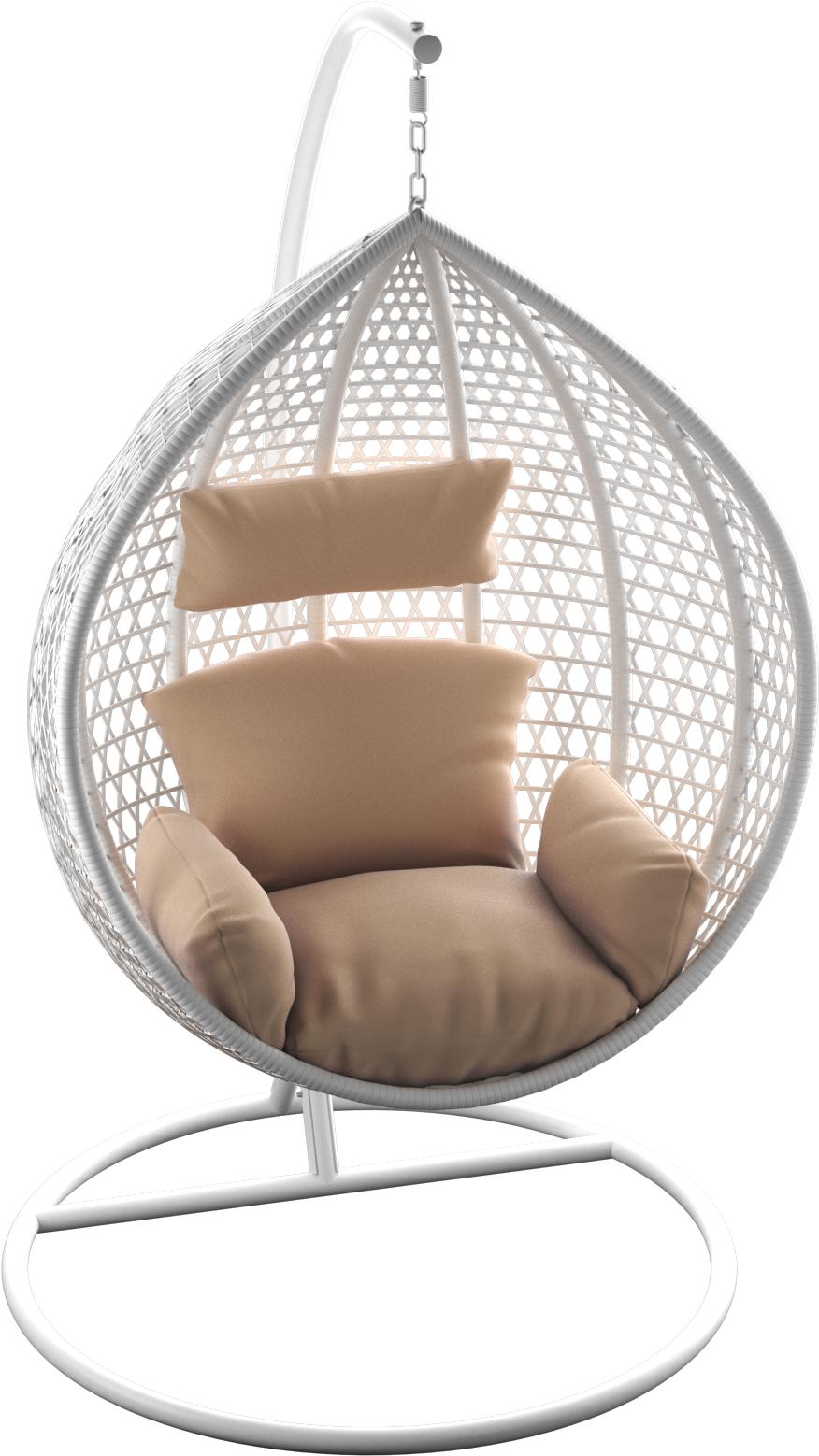 

Подвесное кресло Loftyhome Kiwano 1191 White/Cappuccino, Kiwano 1191
