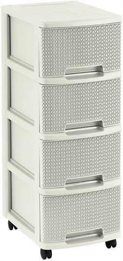 

Комод Curver DRAWER 4X10L KNIT OASWHT-STD (белый), DRAWER 4X10L KNIT OASWHT-STD