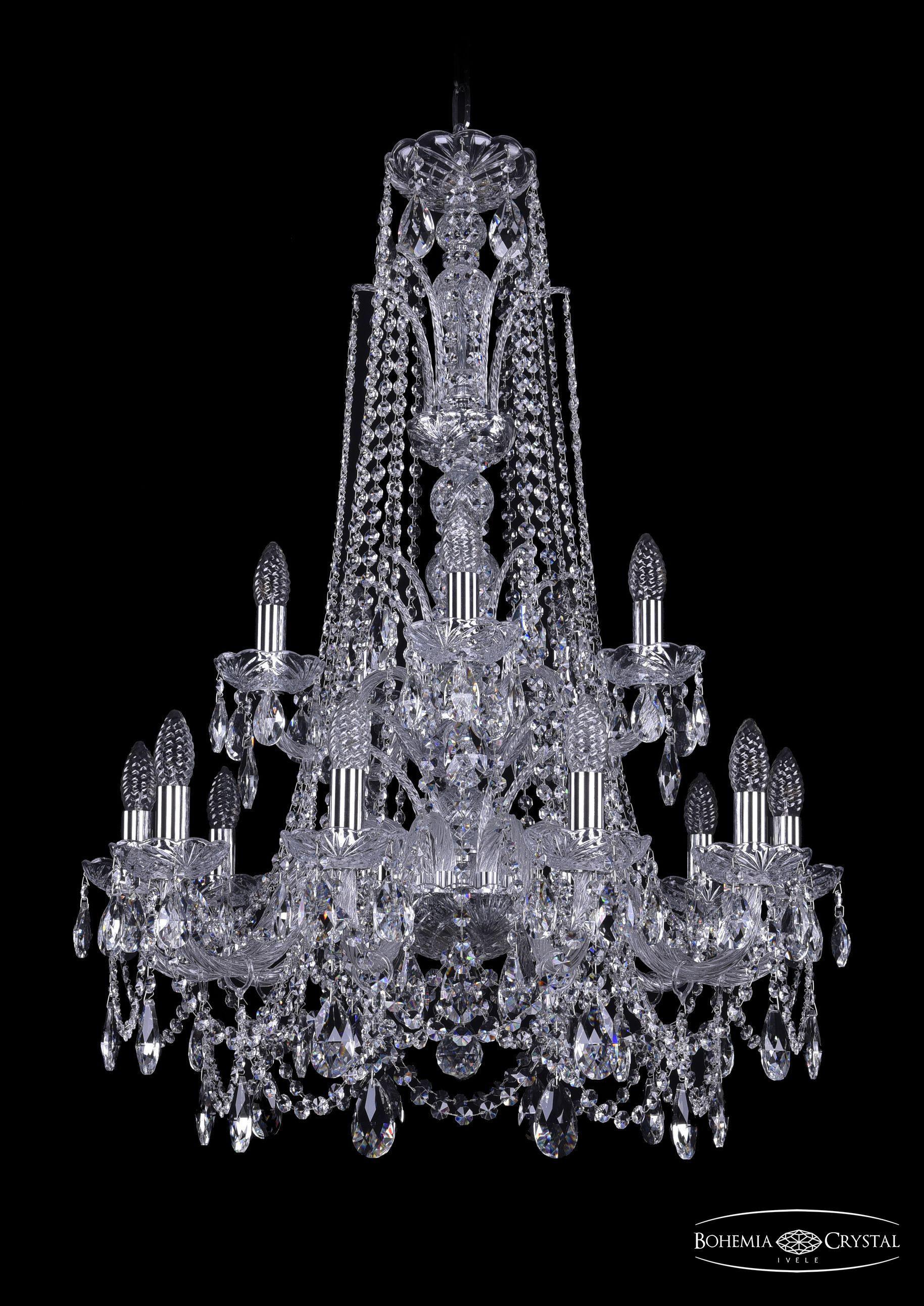

Подвесная люстра Bohemia Ivele Crystal 1411/10+5/240/XL-94/2d/Ni