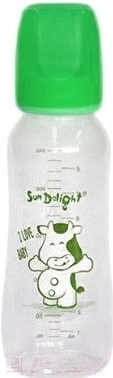 

Бутылочка для кормления Sun Delight 31259 со съемными подвижными ручками 240мл зеленый