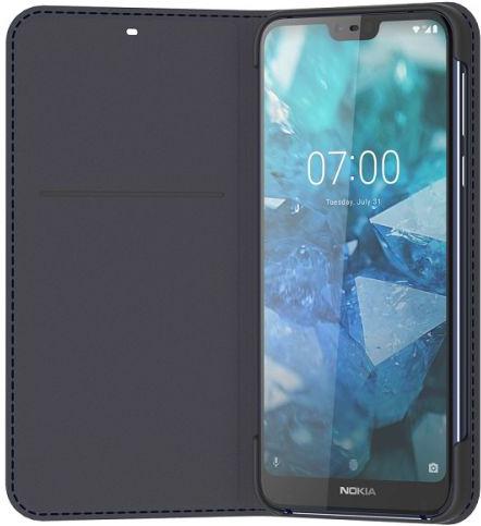 

Чехол для телефона Nokia 7.1 Entertainment Flip Cover Tempered CP-270 Blue [8P00000041], 7.1 Entertainment Flip Cover Tempered CP-270