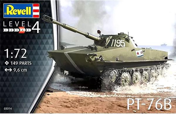 

Cборная модель Revell Советский плавающий танк ПТ-76Б (3314)