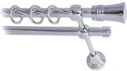 

Карниз Lm Decor Гиро 071 2р витой 2м хром, Гиро 071 2р витой 16мм 2.0м