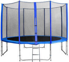 

Батут Bebon Sports14 ft-427 см с защитной сеткой и лестницей [14480L2YL], Батут Bebon Sports 14ft без складных стоек