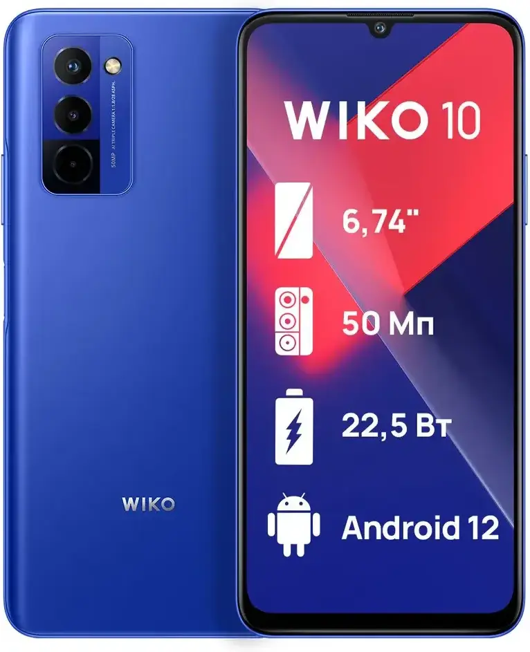 

Смартфон Wiko 10 4GB/128GB Blue (VHEM-E03)