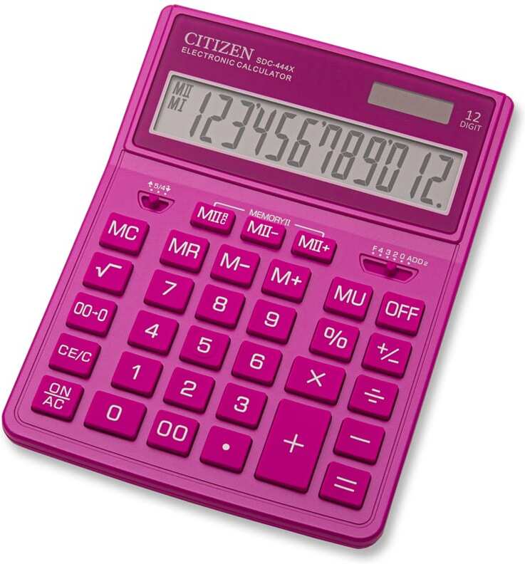 

Калькулятор бухгалтерский Citizen SDC-444XRPKE розовый