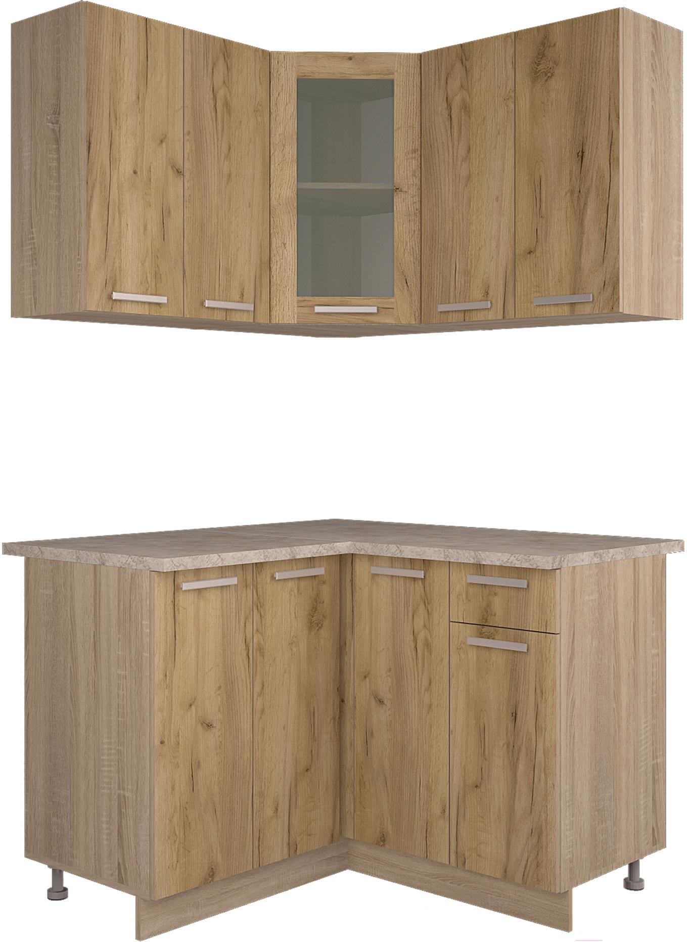 

Кухонный гарнитур Интерлиния Мила 12x12 дуб золотой, Мила 12x12