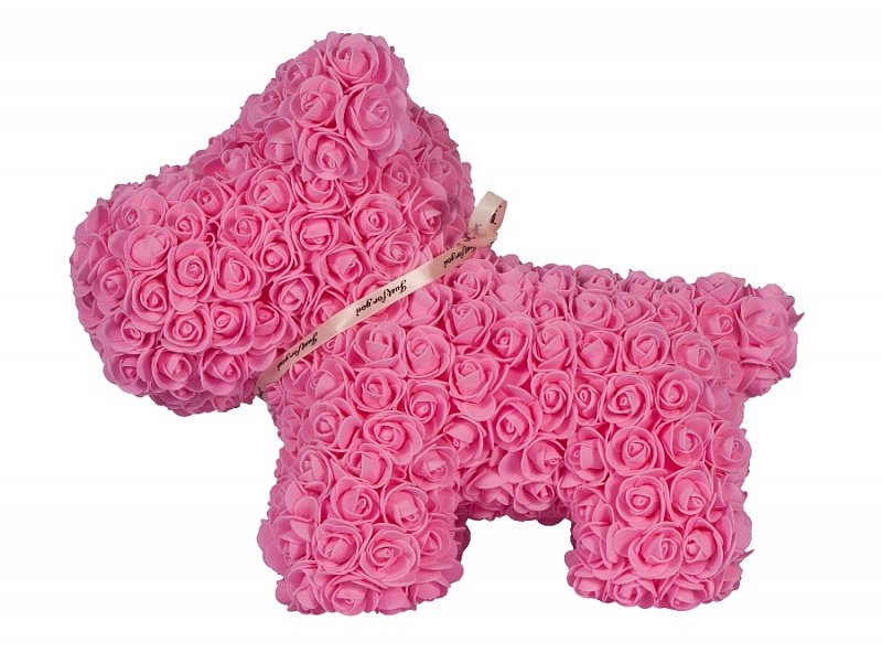 

Сувенир Teddy Rose Bear 8020 Собака из цветов 40см Pink, 8020 Собака из цветов 40см