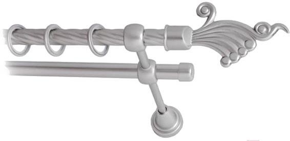 

Карниз Lm Decor Кения 023 2р витой 1.6м сатин, Кения 023 2р витой 16мм 1.6м