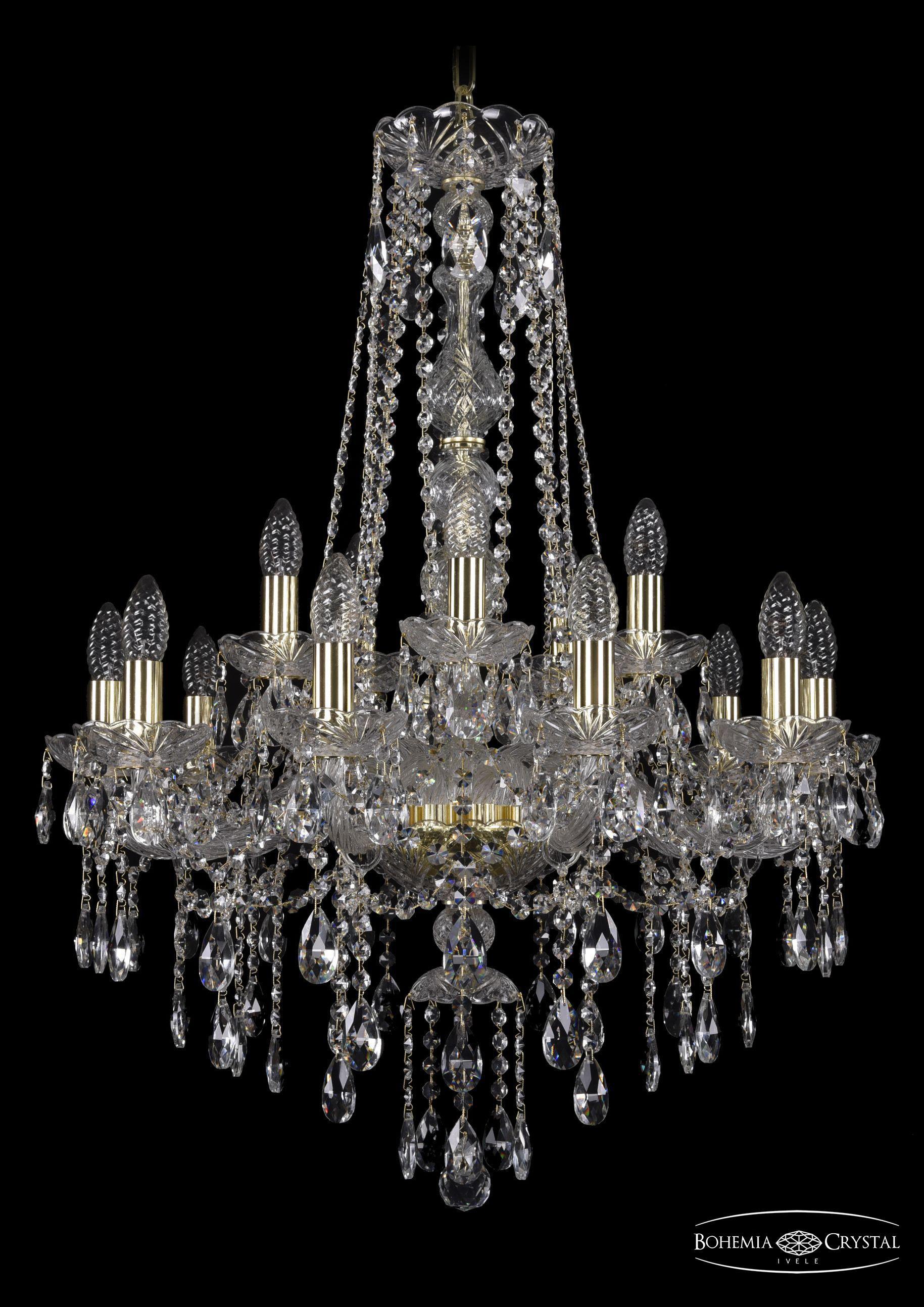 

Подвесная люстра Bohemia Ivele Crystal 1415/10+5/220/h-86/G