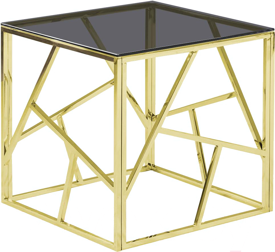 

Журнальный столик Stool Group Арт деко smoke/золото [EET-015-TG-SK], Журнальный столик Stool Group Арт деко EET-015-TG-SK smoke/золото