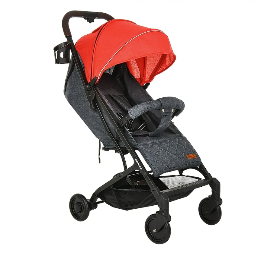 

Коляска детская Pituso Camino прогулочная черный/красный (Х3 Black/Red)