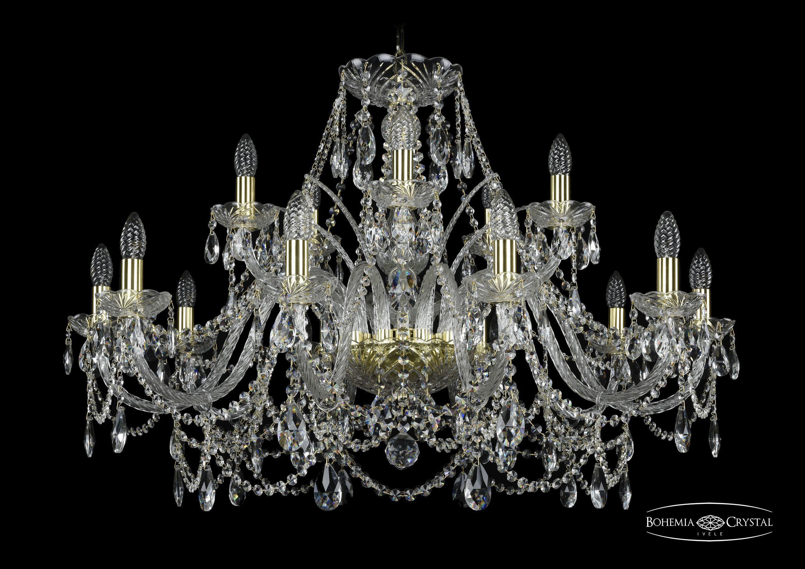 

Подвесная люстра Bohemia Ivele Crystal 1411/10+5/360/G