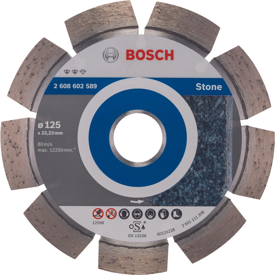 

Алмазный диск Bosch 2.608.602.589, Алмазный диск Bosch 125-22.23 Expert for Stone 2.608.602.589