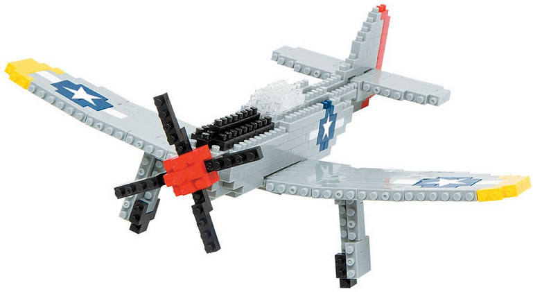 

Конструктор Nanoblock Самолет P-51 Мустанг Deluxe (NBM_005)