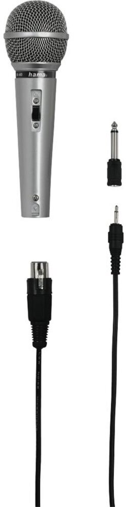 

Микрофон Hama H-46040 серебристый [00046040], Микрофон Hama H-46040 00046040 серебристый