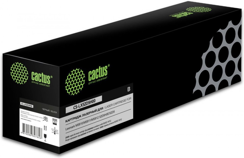 

Картридж лазерный Cactus 52D5H00 черный (CS-LX52D5H00)