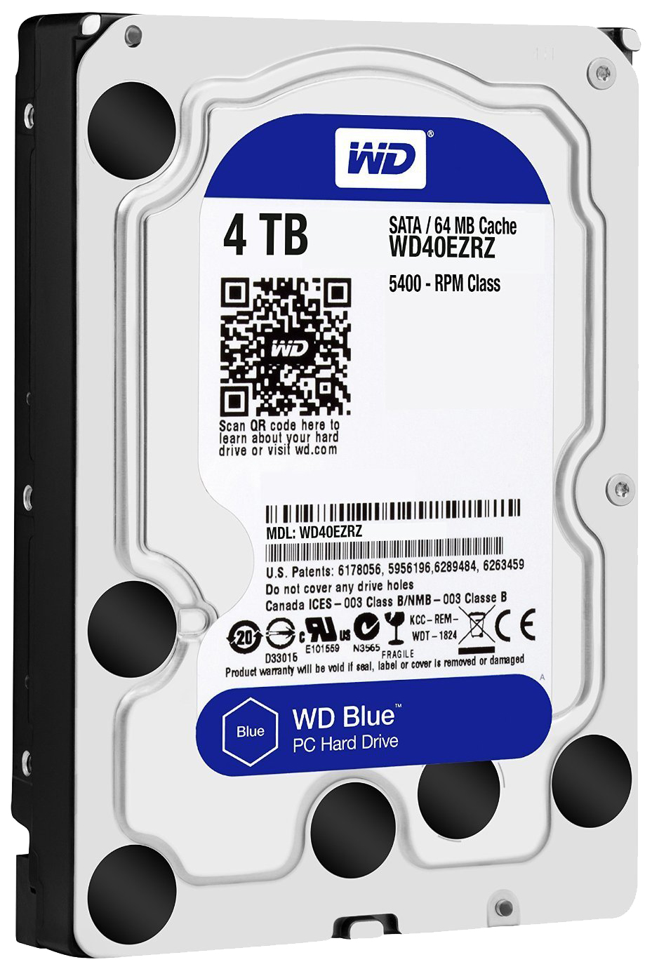 

Жесткий диск WD Blue 4TB (WD40EZRZ), 4TB