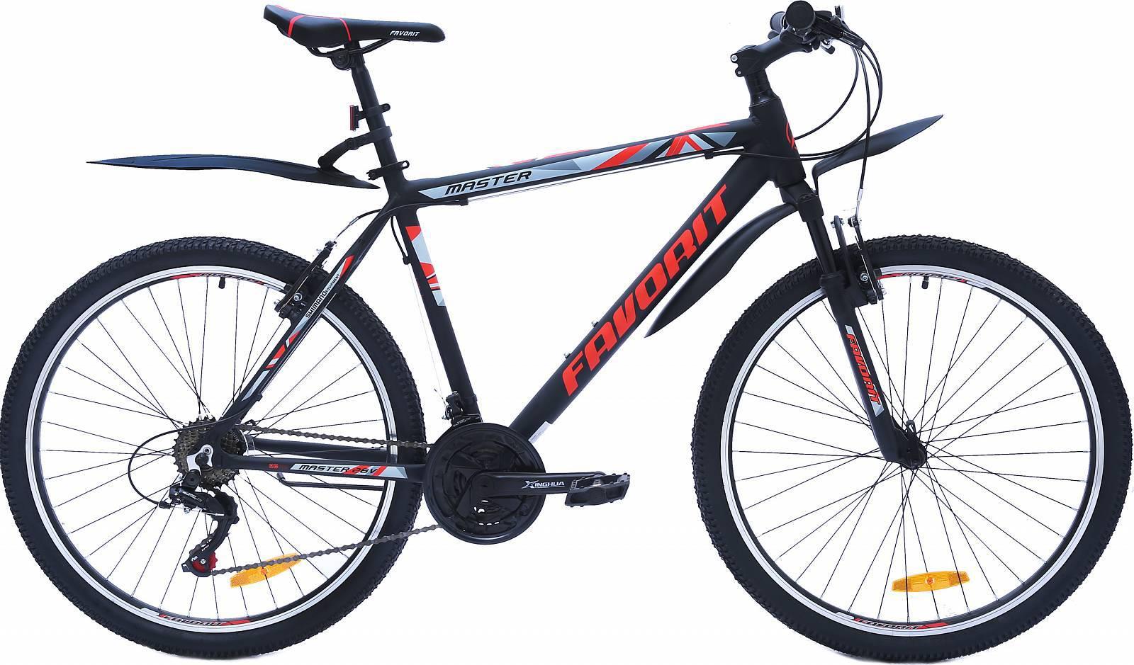 

Велосипед Favorit Master 26'' рама 19 дюймов черный/красный [MST26V.19RD], Master