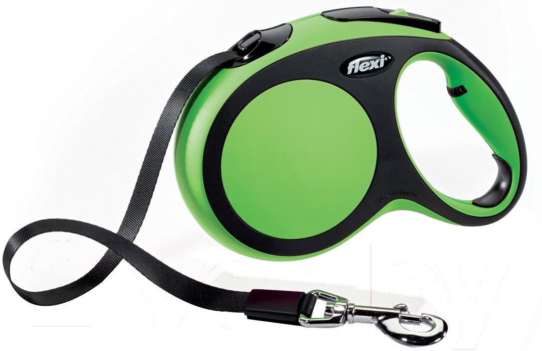

Поводок-рулетка Flexi New Comfort S 5m ремень зеленый, New Comfort S 5m ремень