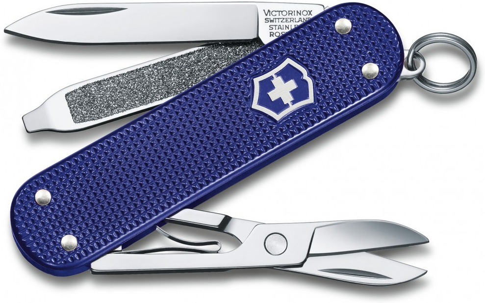 

Туристический нож Victorinox перочинный Classic Night Dive 58мм 7функц. [0.6221.222G], Мультитул Victorinox 0.6221.222G (темно-синий)