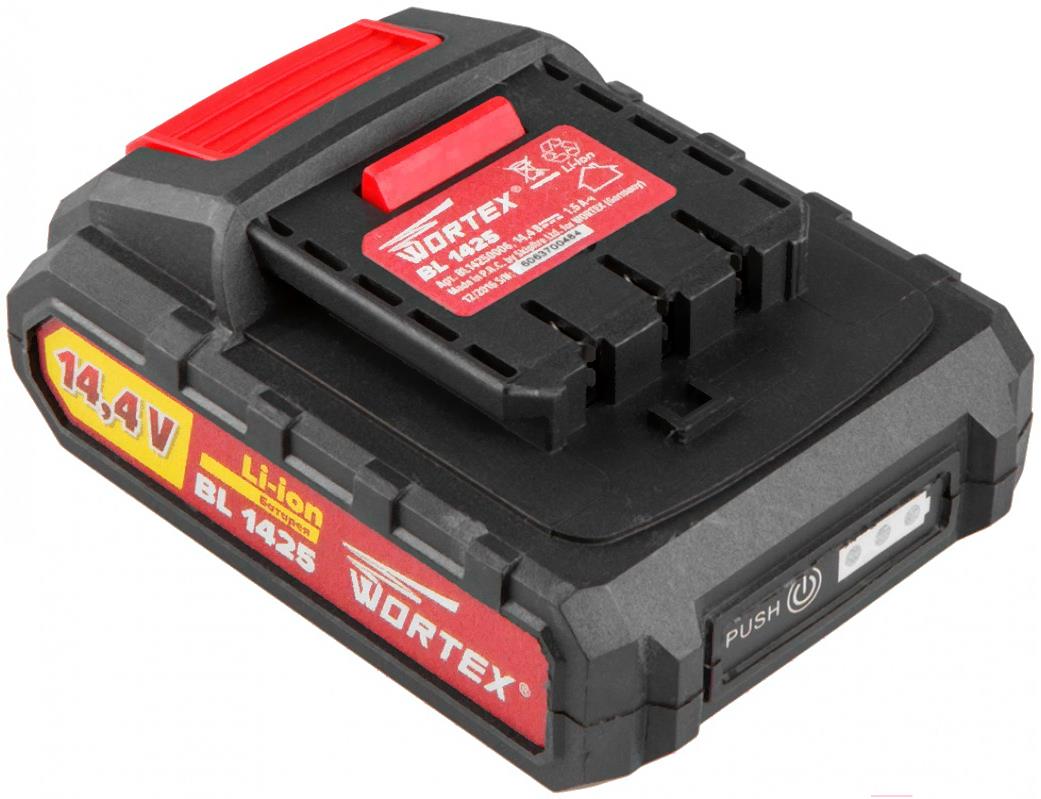 

Аккумулятор для электроинструмента Wortex BL 1425 (BL14250006), BL 1425 14.4 В, 1.5 А/ч, Li-Ion
