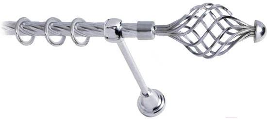 

Карниз Lm Decor Вираж 098 1р витой 3.6м хром, Вираж 098 1р витой 16мм 3.6м