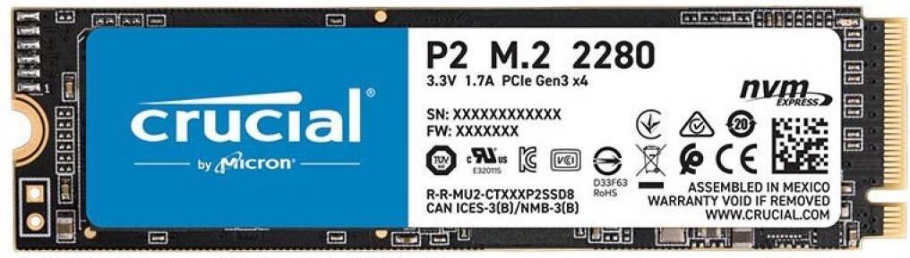 

SSD диск Crucial 500 Gb M.2 2280 M [CT500P2SSD8], Накопитель SSD Crucial P2 CT500P2SSD8