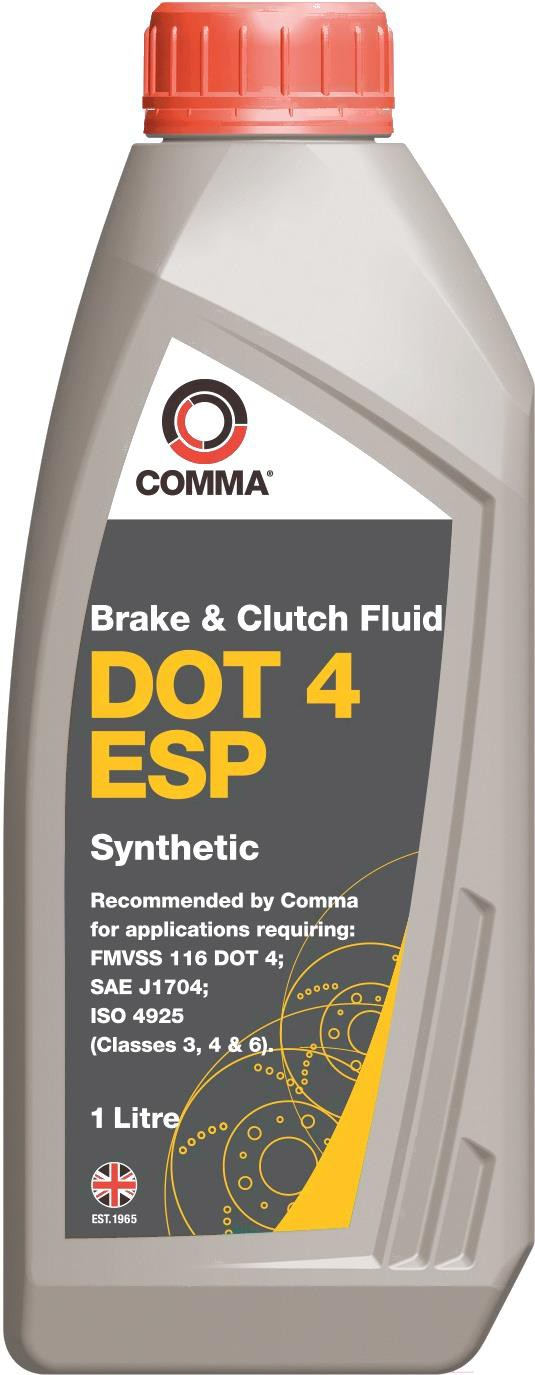 

Тормозная жидкость Comma DOT 4 ESP 1л [BF4ESP1L], Тормозная жидкость Comma DOT 4 ESP 1л BF4ESP1L