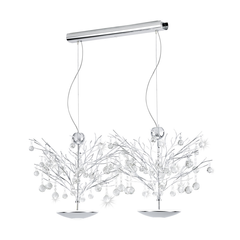 

Потолочный подвесной светильник EGLO Светодиодный подвес SORGES, 2х16,8W, 2х6W(LED), L1310, B780, сталь, хром/хрусталь, прозрачный [39043], Светодиодный подвес SORGES, 2х16,8W, 2х6W(LED), L1310, B780, сталь, хром/хрусталь, прозрачный