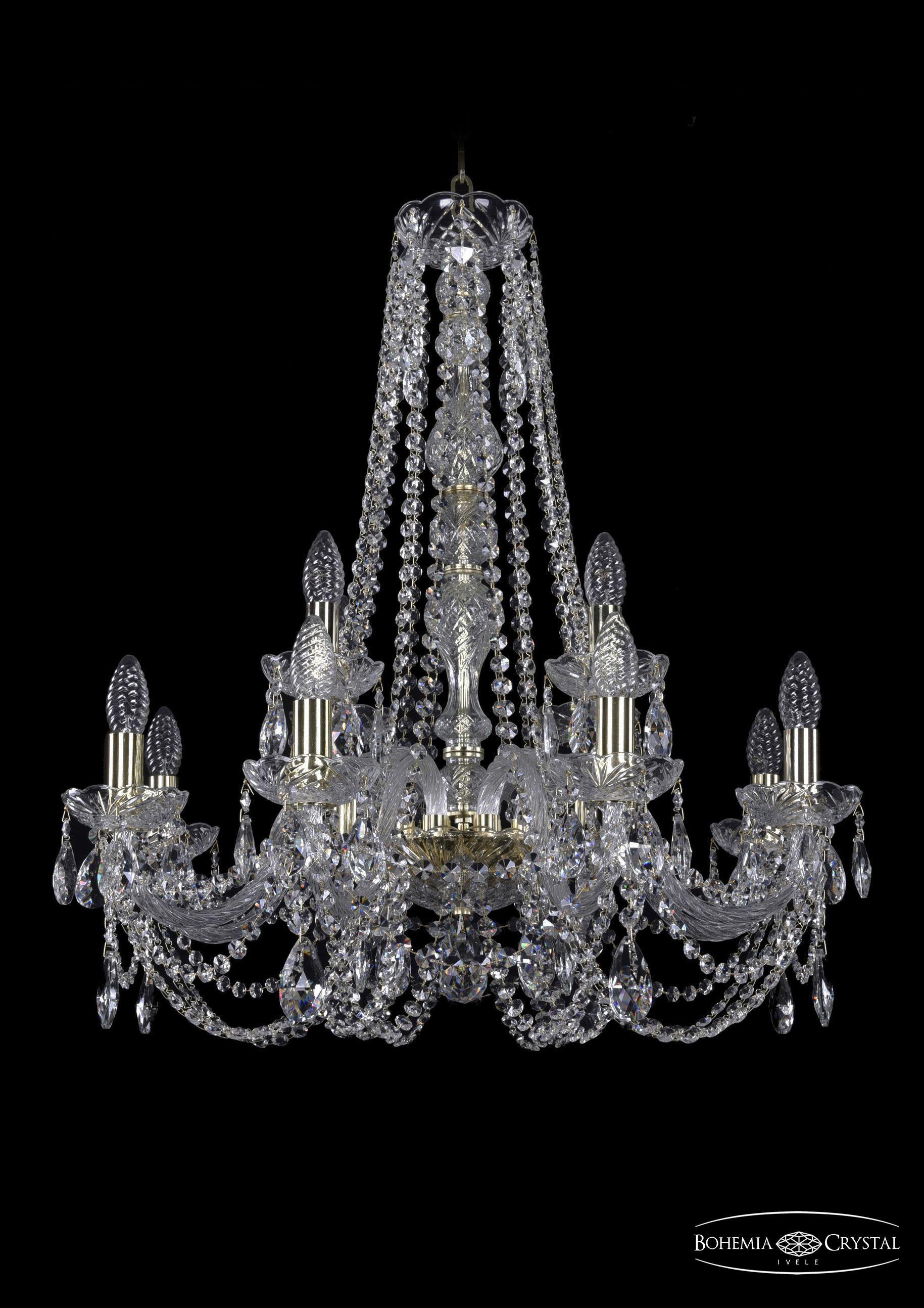 

Подвесная люстра Bohemia Ivele Crystal 1406/8+4/240/h-75/G