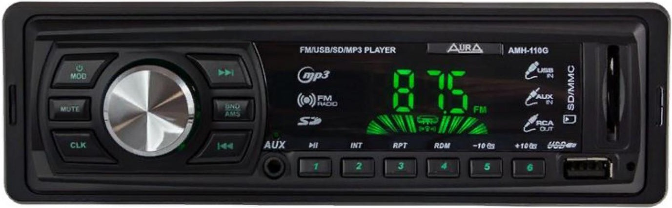 

Бездисковая автомагнитола AURA AMH-110G, Автомагнитола Aura AMH-110G