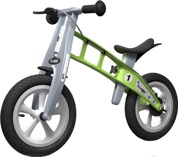 

Беговел FirstBIKE Street с тормозом зеленый, Street с тормозом