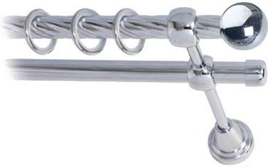 

Карниз Lm Decor Шар малый 124 2р витой 3.6м хром, Шар малый 124 2р витой 16мм 3.6м