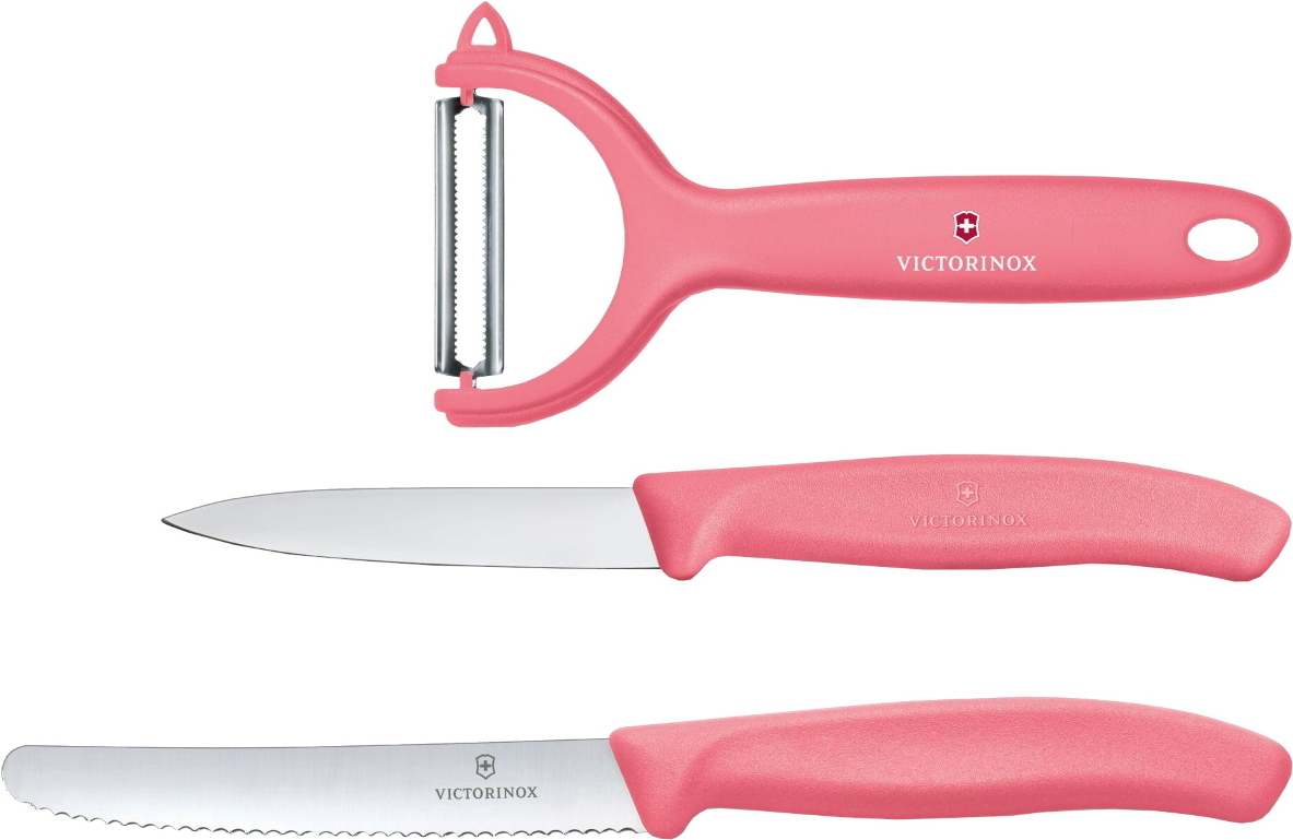 

Кухонный нож Victorinox Swiss Classic 2шт + овощечистка красный [6.7116.33L12], Набор ножей Victorinox Swiss Classic 6.7116.33L12