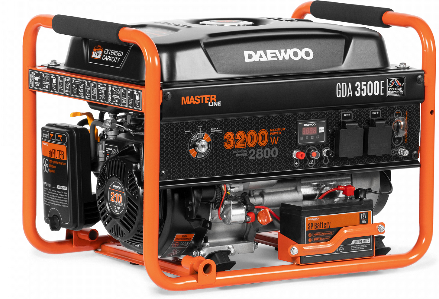 

Бензиновый генератор Daewoo Power GDA 3500E, Бензогенератор Daewoo GDA 3500E