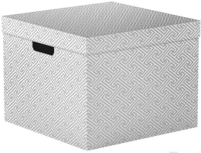 

Коробка с крышкой Handy Home Орнамент 32х32х25 серый